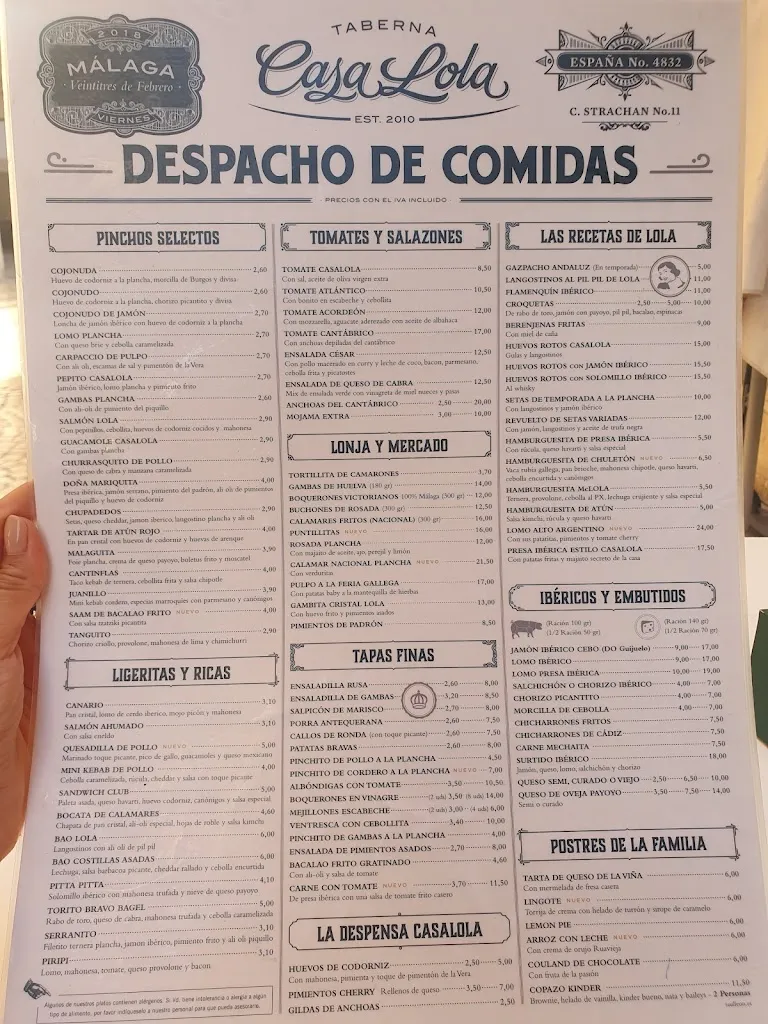 Menu_Casa Lola_Málaga_image_2