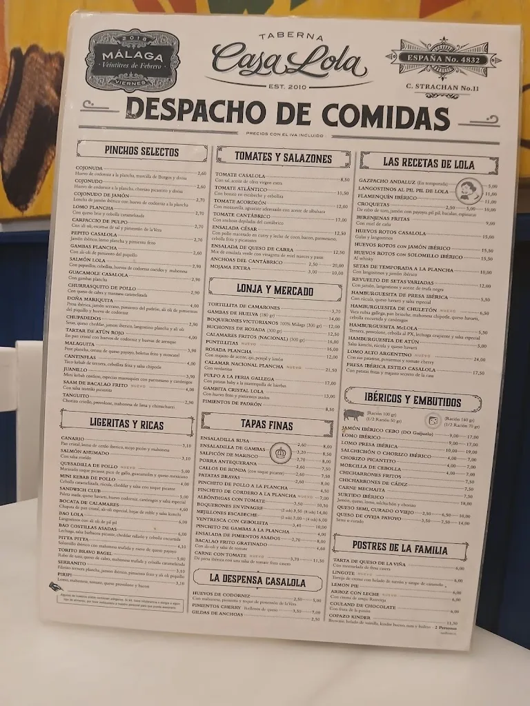 Menu_Casa Lola_Málaga_image_3