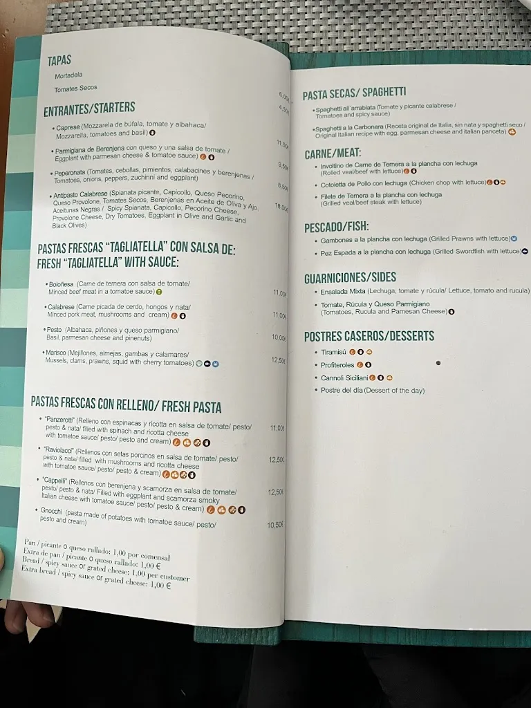 Menu_Restaurante Italiano Da Saveria_Málaga_image_2