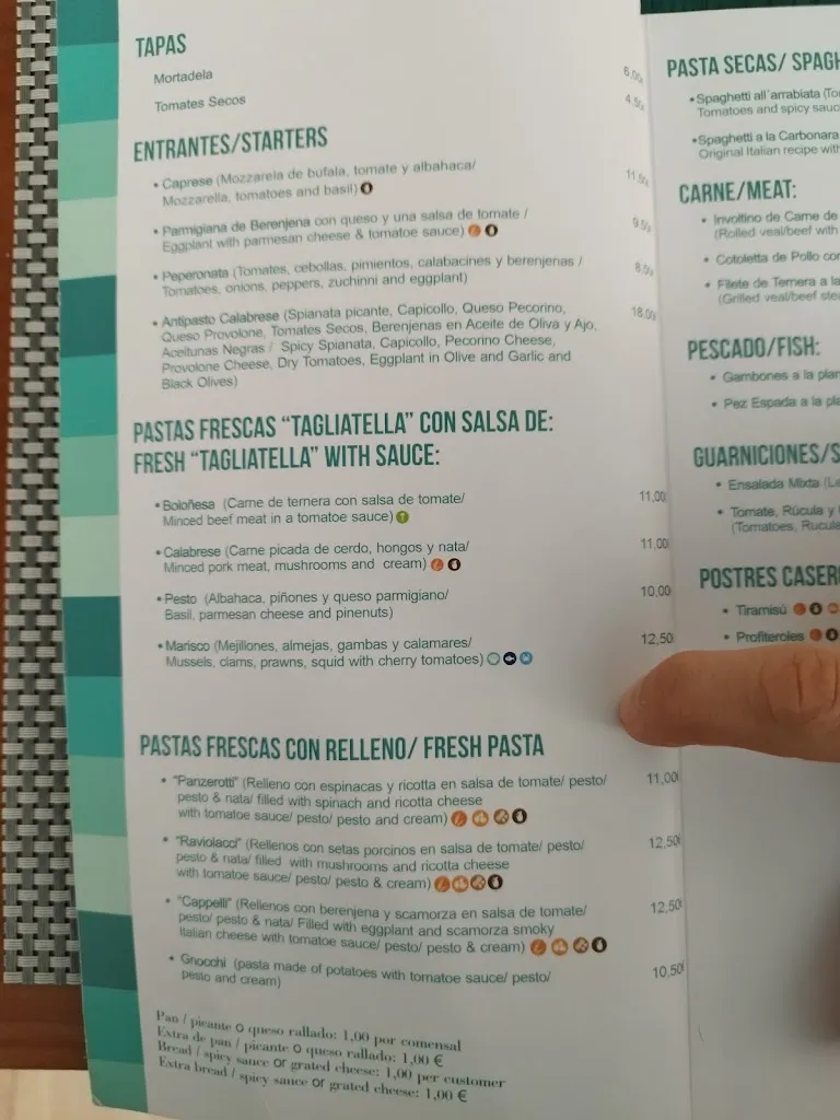 Menu_Restaurante Italiano Da Saveria_Málaga_image_3