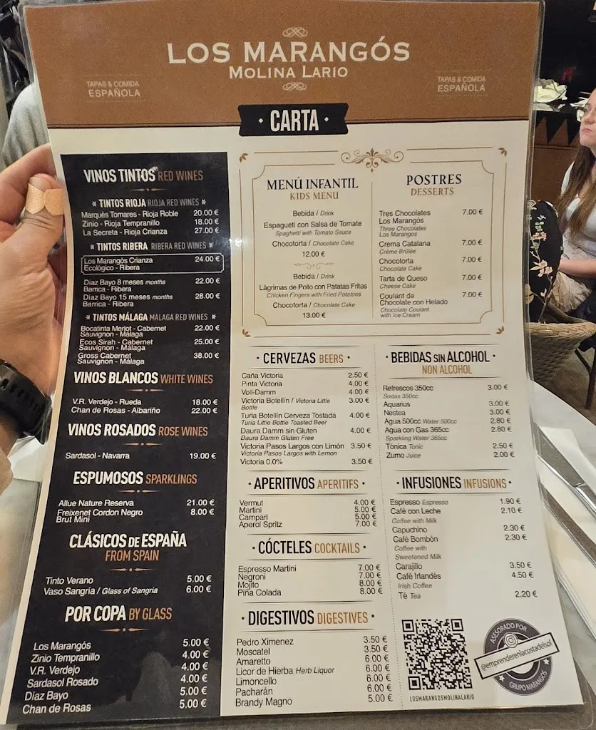 Menü_Los Marangós Molina Lario_Málaga_Bild_3