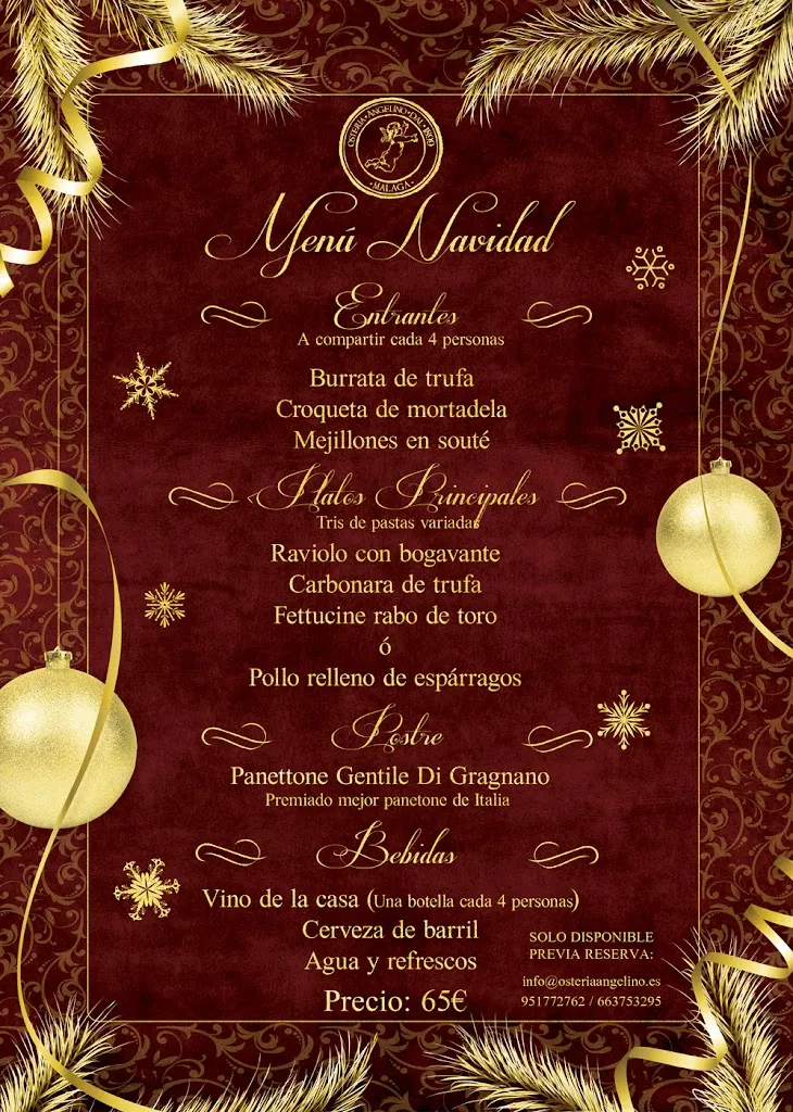 Menu_Restaurante Italiano 🍝 Osteria Angelino dal 1899 Malaga_Málaga_image_4