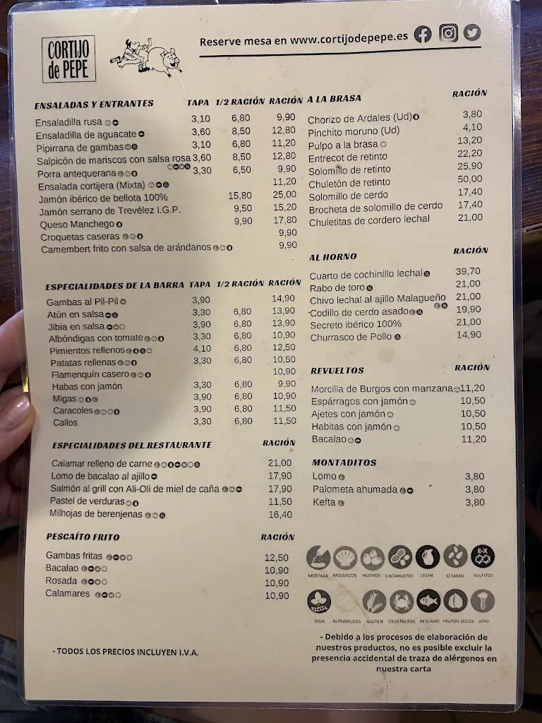 Menu_Cortijo de Pepe_Málaga_immagine_2