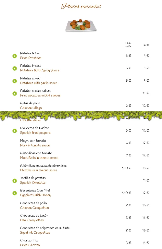 Menu_Taberna Picasso Málaga_Málaga_image_1