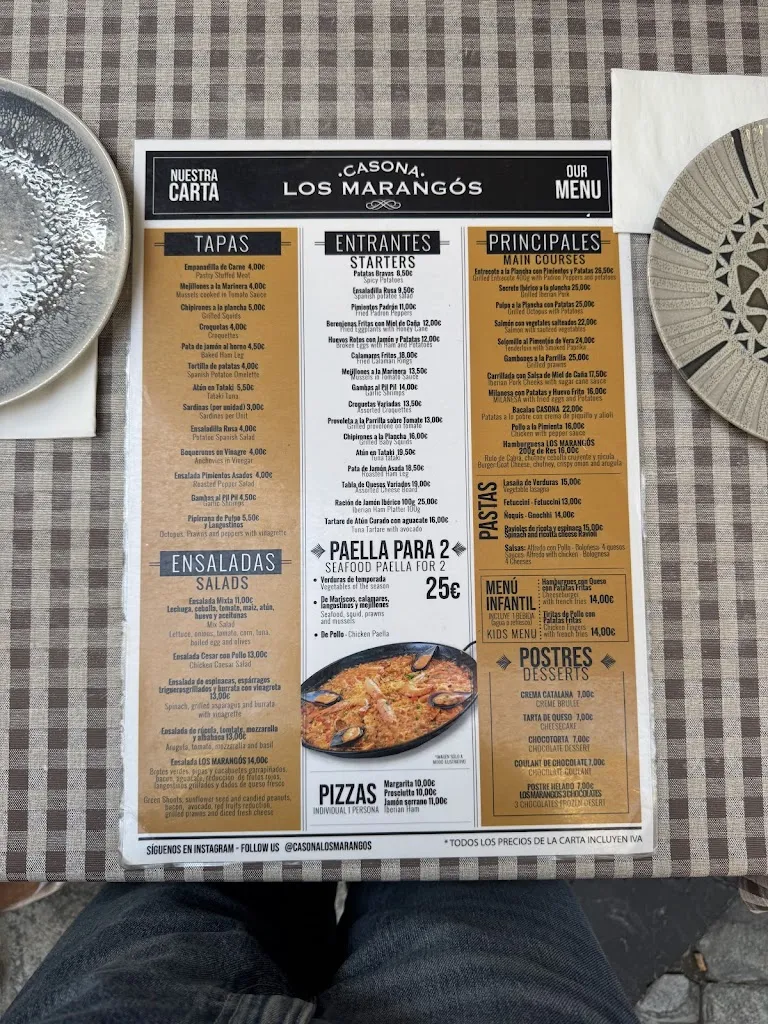 Menu_Casona los Marangós | Tapas y Comida Española_Málaga_image_2