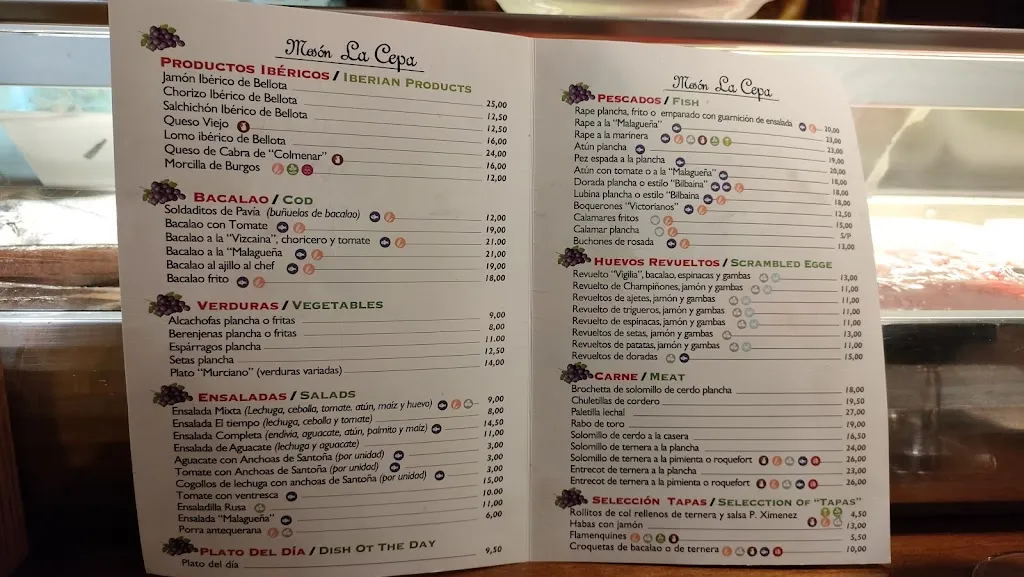 Menu_La Cepa_Málaga_image_4
