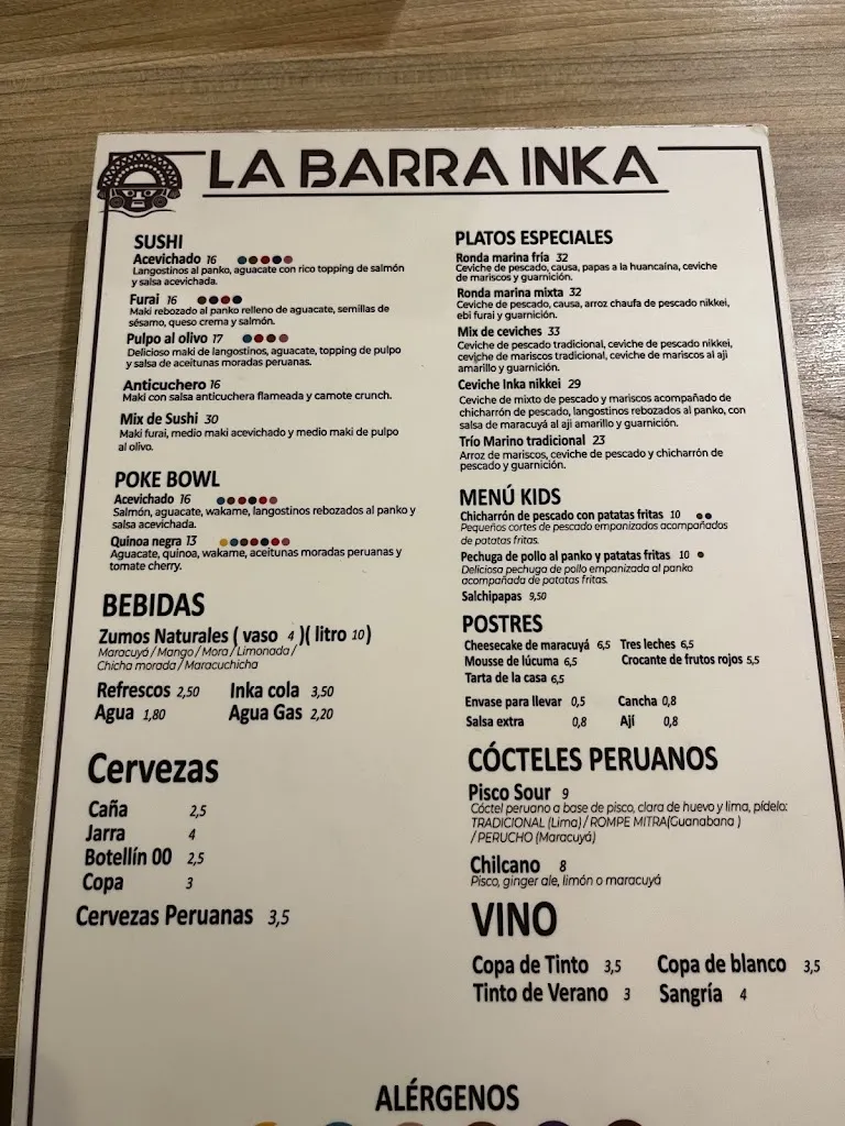 Menu_La Barra Inka_Málaga_image_2