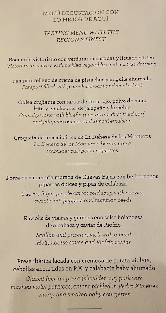 Restaurante Matiz_Málaga_menu_image_1