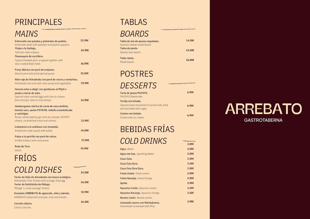 Menu_ARREBATO Gastrotaberna_Málaga_image_2