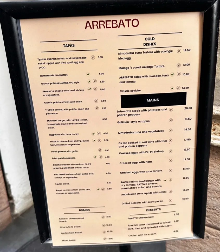 Menu_ARREBATO Gastrotaberna_Málaga_image_4