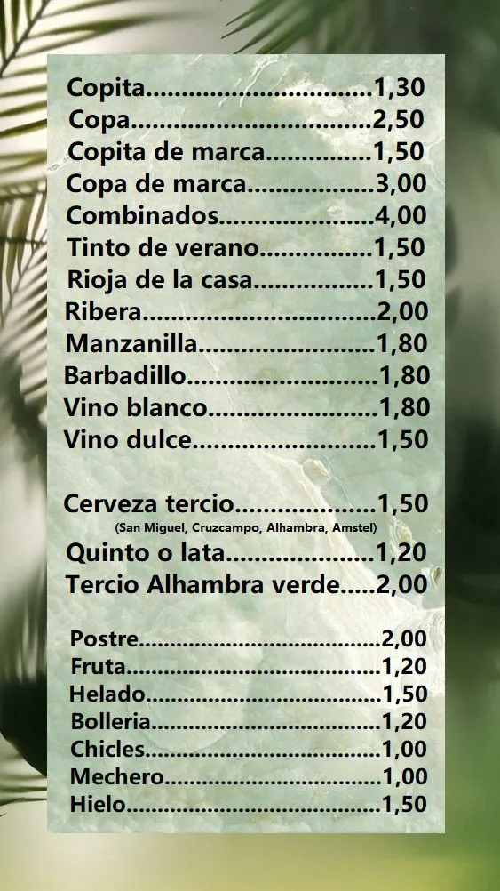 Menu_Bar Cafetería Tropic_Pizarra_image_1