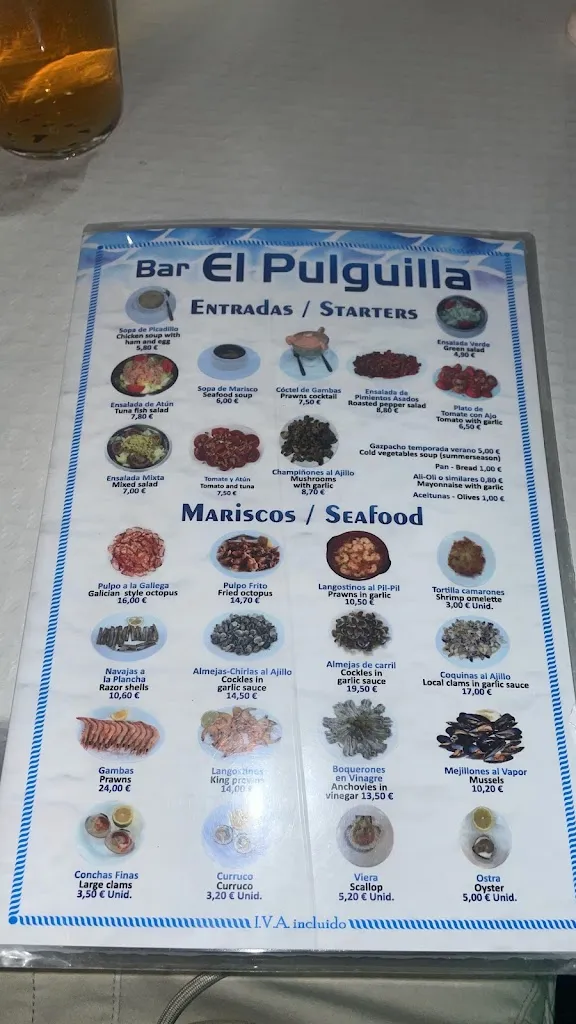 Menu_Bar El Pulguilla_Nerja_image_3