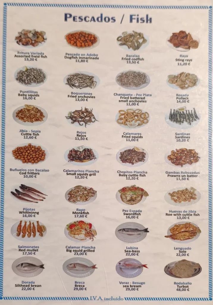 Menu_Bar El Pulguilla_Nerja_image_4