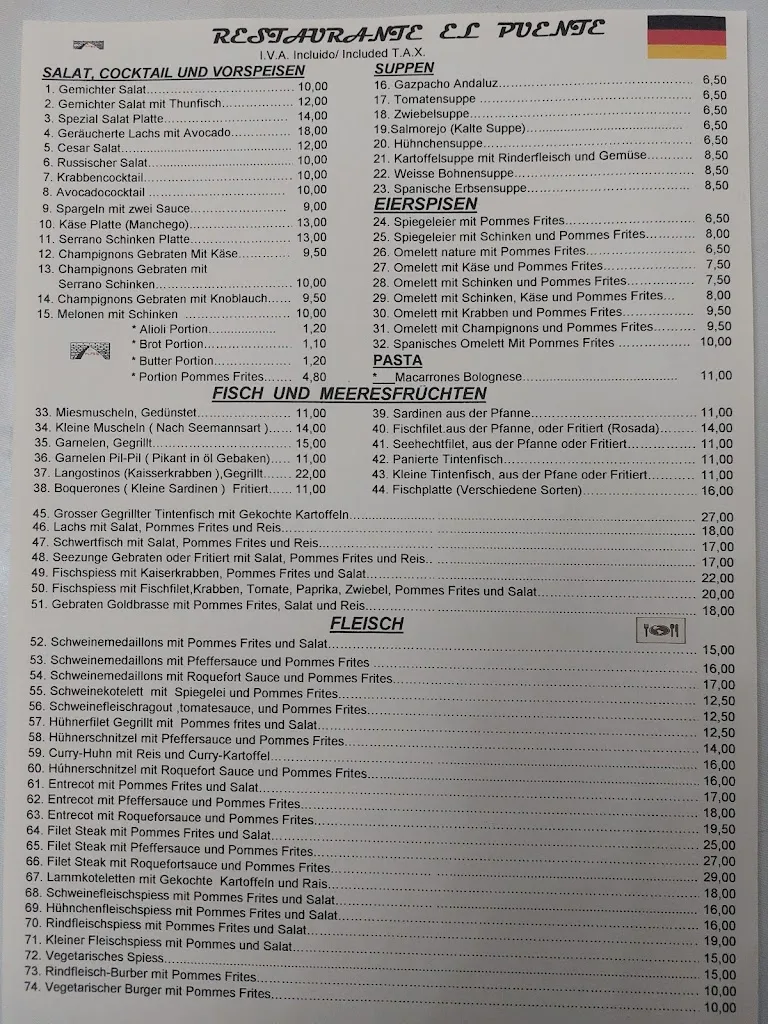 Menu_Restaurante El PUENTE_Nerja_image_1