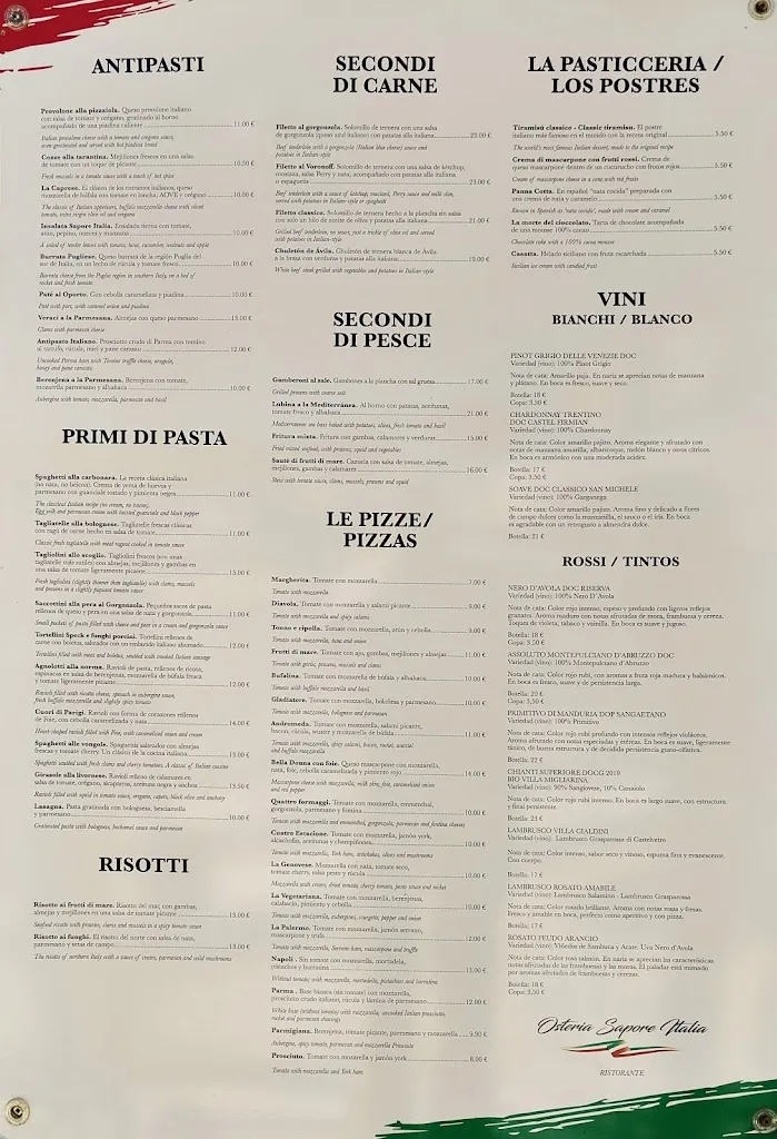 Menu_Sapore Nerja - Ristorante italiano_Nerja_image_1