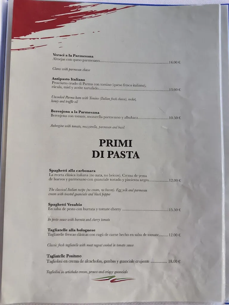 Menu_Sapore Nerja - Ristorante italiano_Nerja_image_4