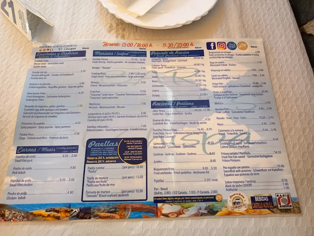 Menu_Dolores El Chispa_Nerja_image_1