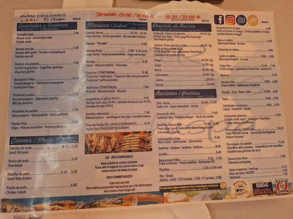 Menu_Dolores El Chispa_Nerja_image_3