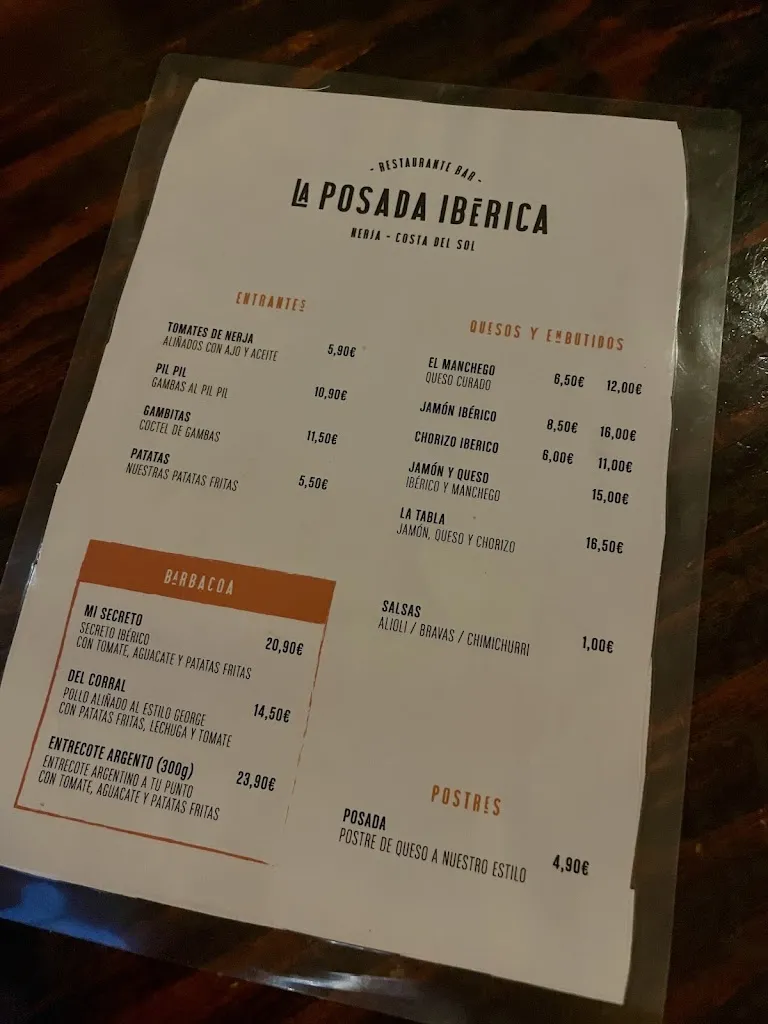 Menu_La Posada Ibérica_Nerja_image_1