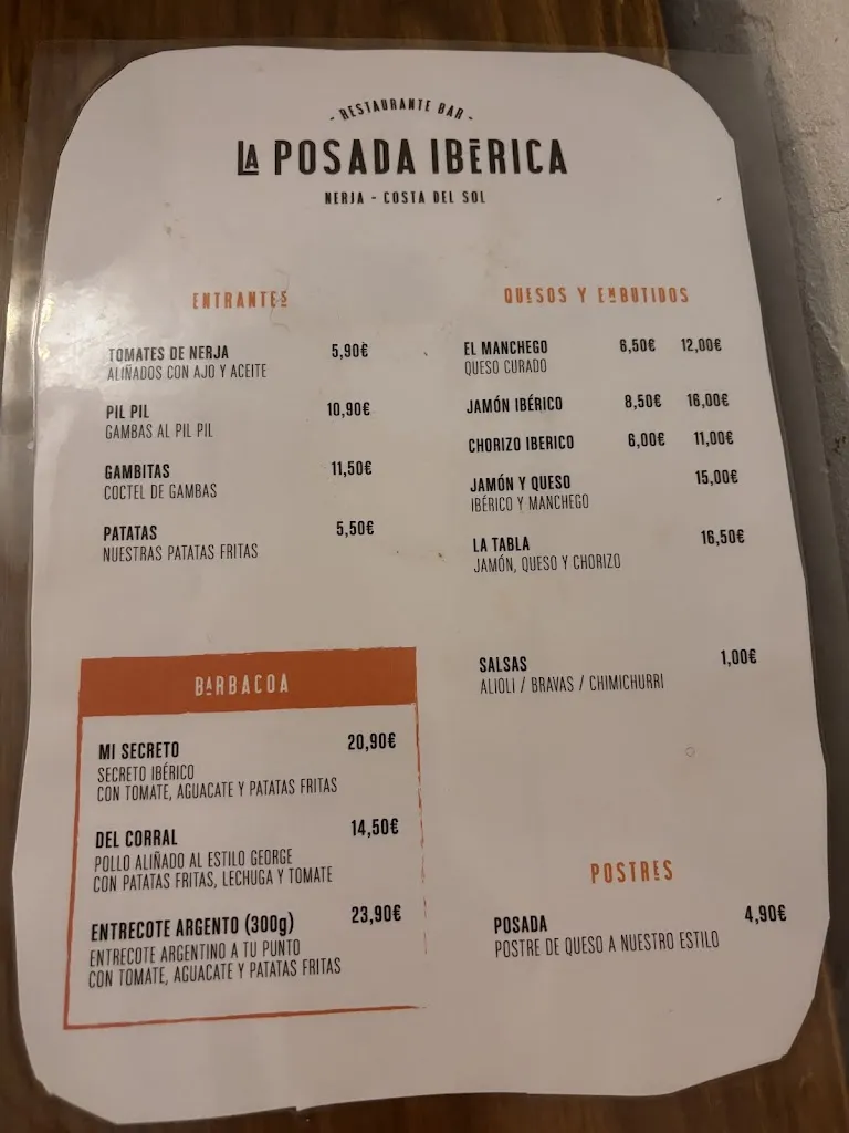 Menu_La Posada Ibérica_Nerja_image_2