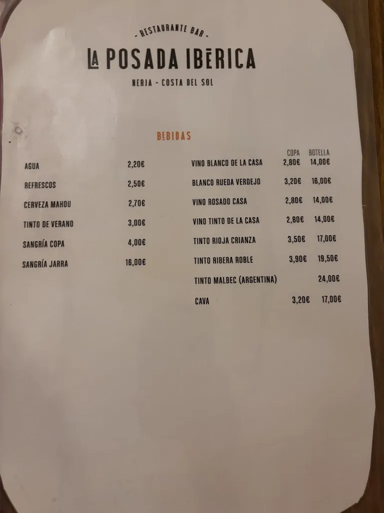 Menu_La Posada Ibérica_Nerja_image_4