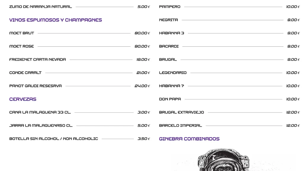 Menu_Rooftop Restaurant in Torremolinos - Space Monkey_Torremolinos_image_4