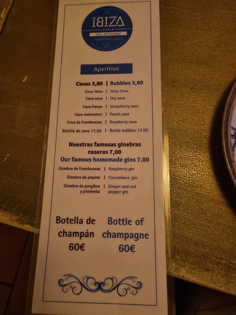 Menu_IBIZA restaurant Torremolinos_Torremolinos_image_3