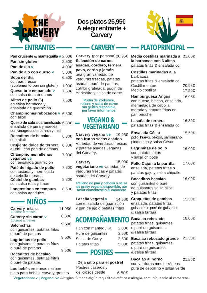 Menu_The Carvery Company - Montemar_Torremolinos_image_2