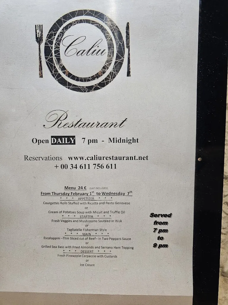 Menu_Caliu Restaurant_Torremolinos_image_3