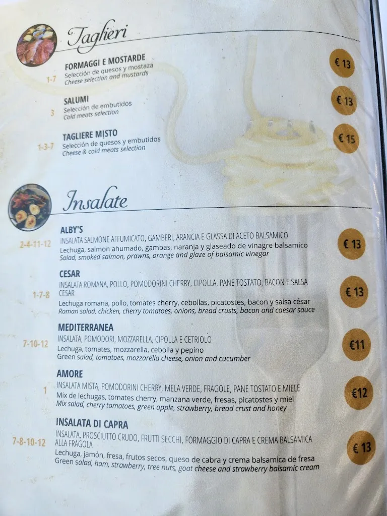 Menu_Alby's restaurante Italiano_Torremolinos_image_1