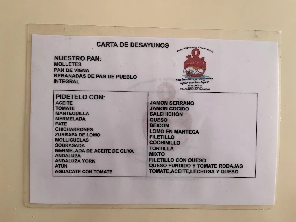 Menu_Bar Cachorro_Villanueva de Algaidas_image_1