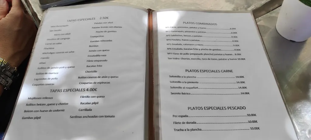 Menu_Bar Restaurante San Isidro_Villanueva de Algaidas_image_1