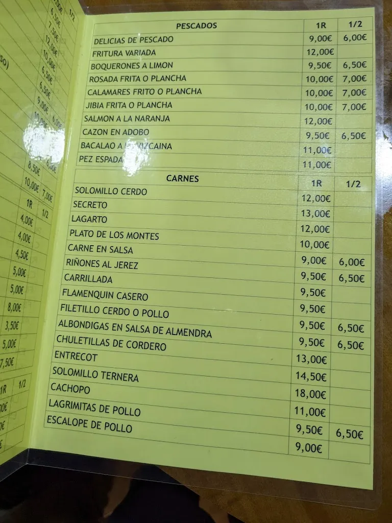 Menu_Bar los Mellizos_Villanueva del Rosario_image_1