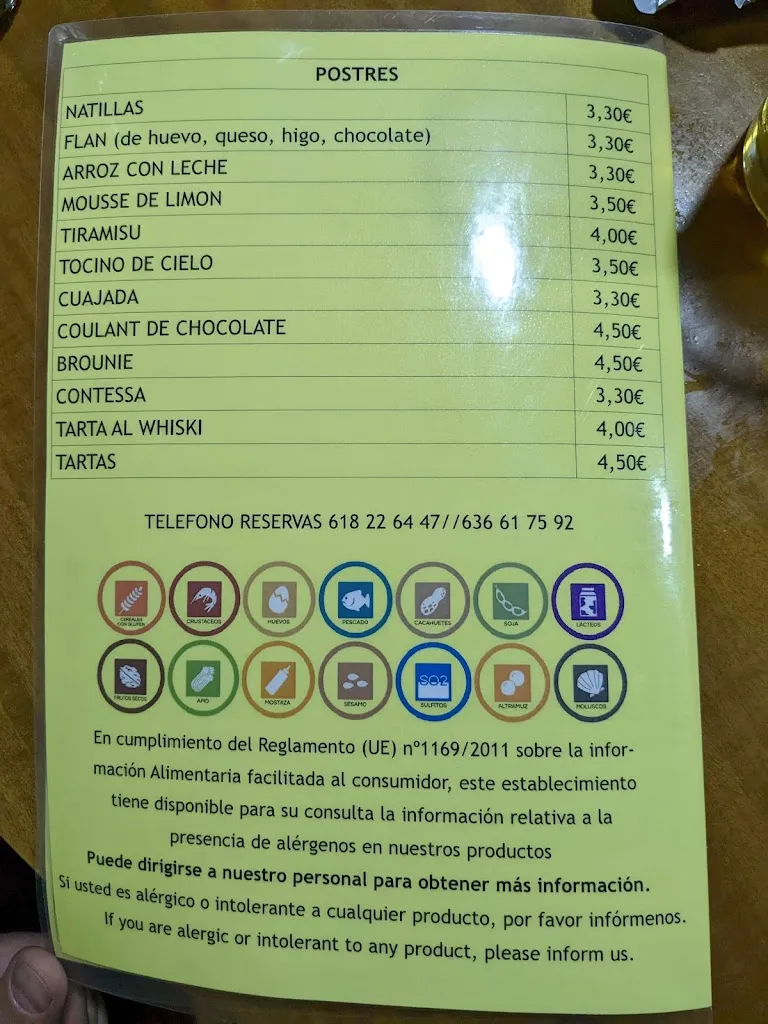 Menu_Bar los Mellizos_Villanueva del Rosario_image_3