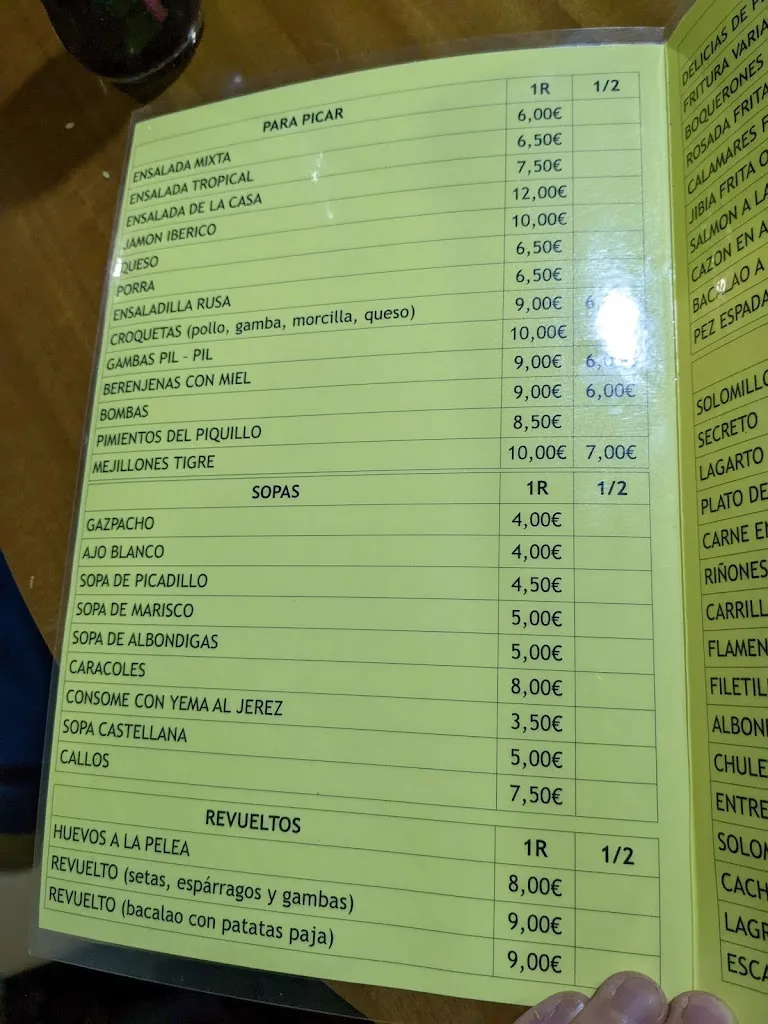 Menu_Bar los Mellizos_Villanueva del Rosario_image_4