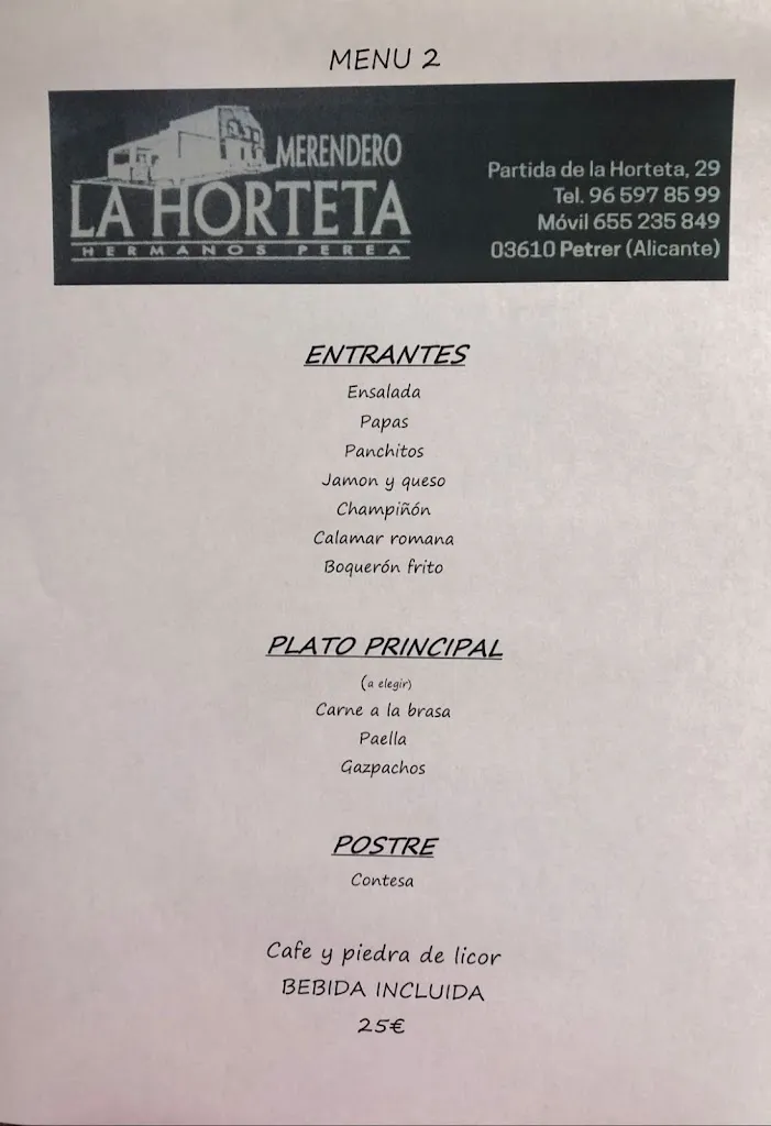 Menu_Restaurante La Horteta_Petrer_immagine_3