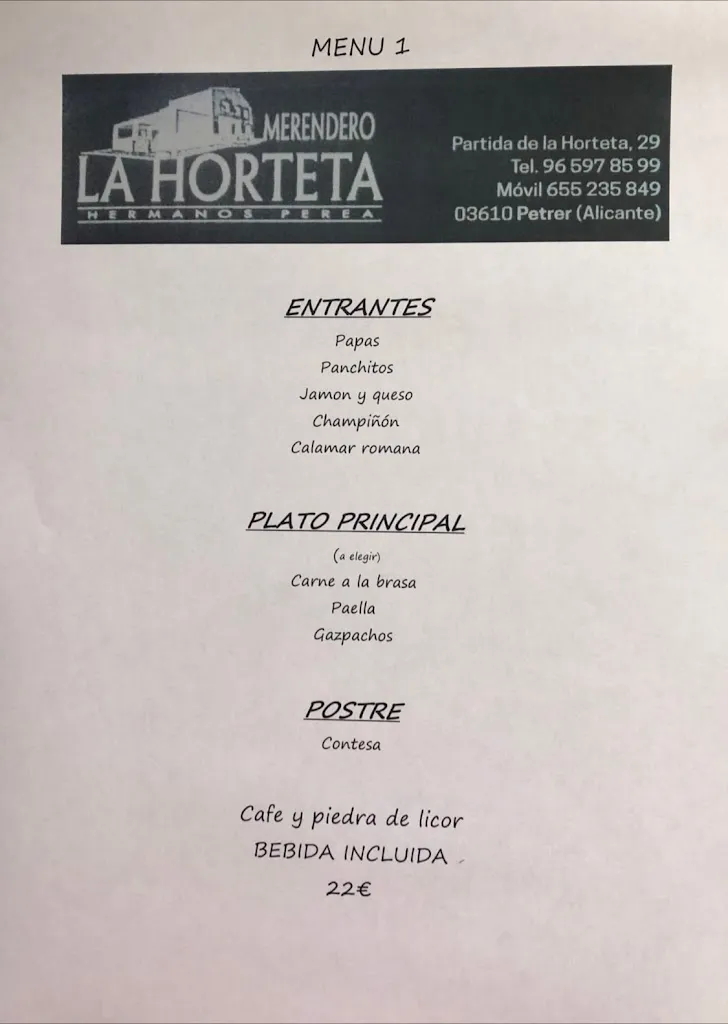 Menu_Restaurante La Horteta_Petrer_immagine_4