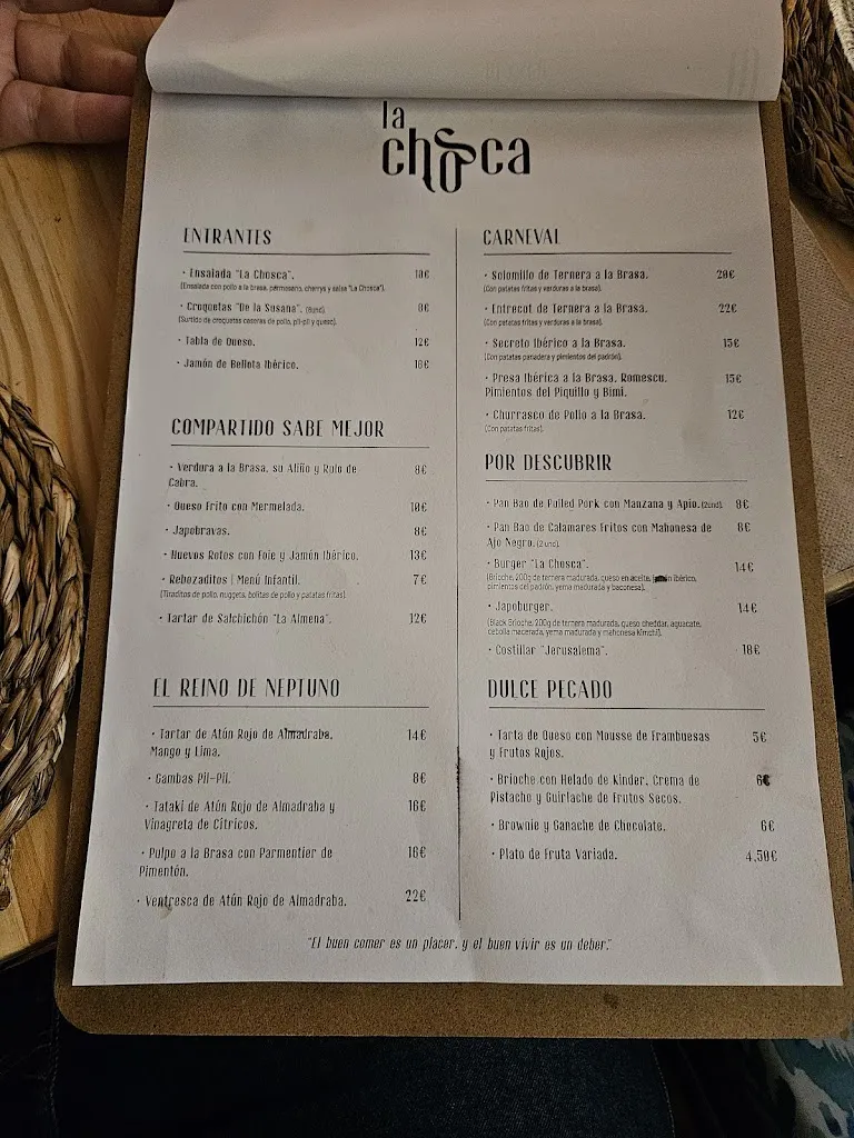 Menu_Gastrobar | La Chosca_Villanueva del Rosario_image_1