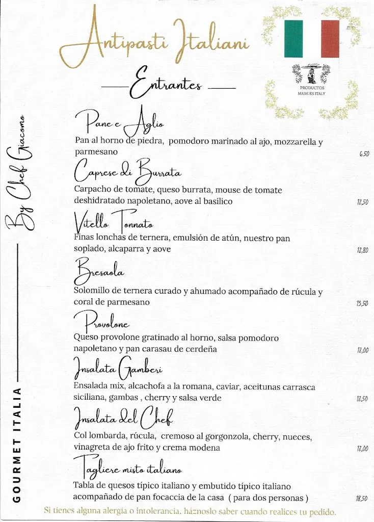 Menu_Restaurante Gourmet Italia_Viñuela_image_2