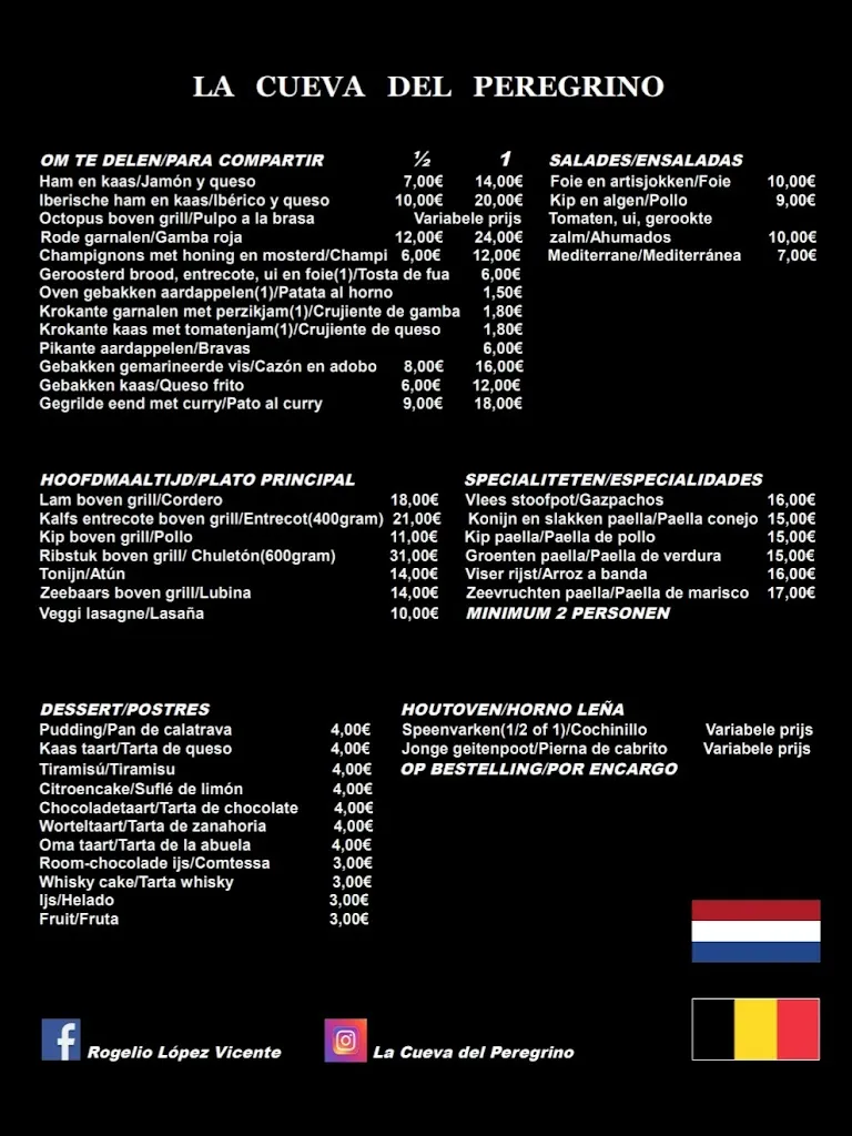 Menu_La Cueva Del Peregrino_Abanilla_immagine_1