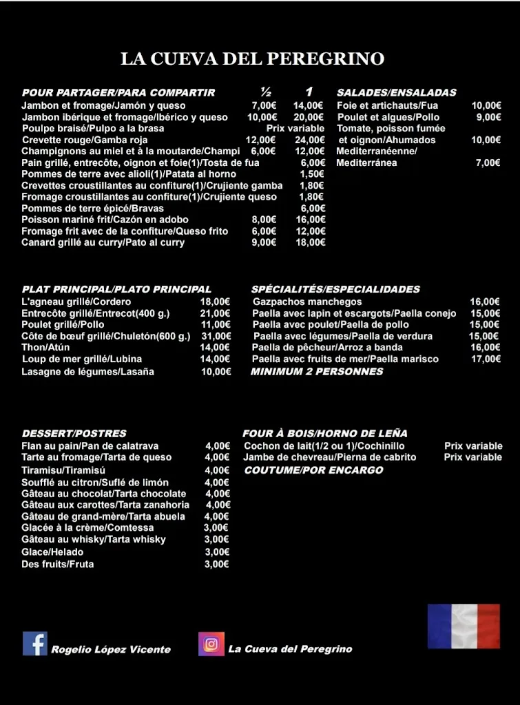 Menu_La Cueva Del Peregrino_Abanilla_immagine_3