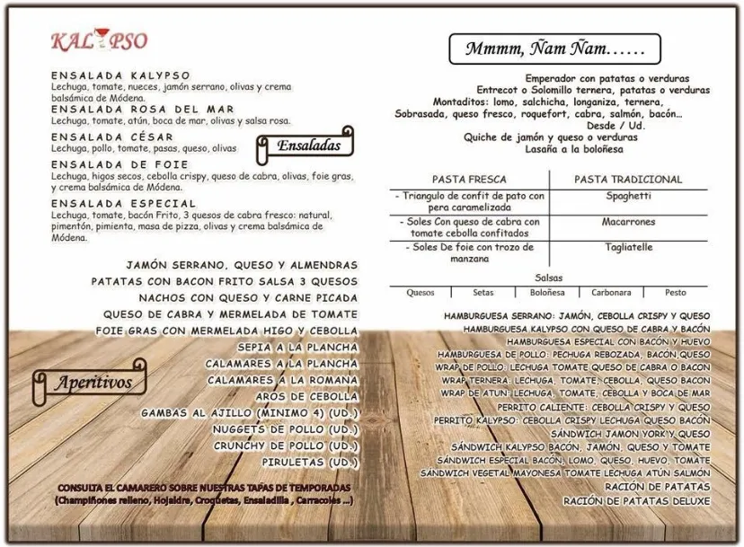 Menü_Kalypso bar pizzería_Abanilla_Bild_1