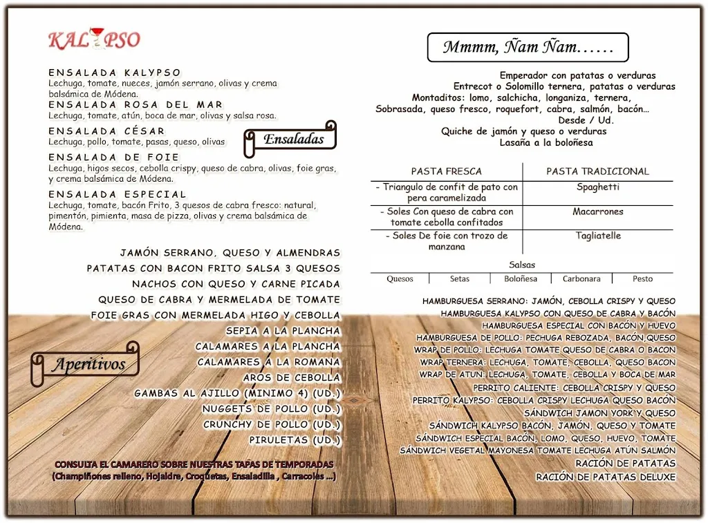 Menü_Kalypso bar pizzería_Abanilla_Bild_3