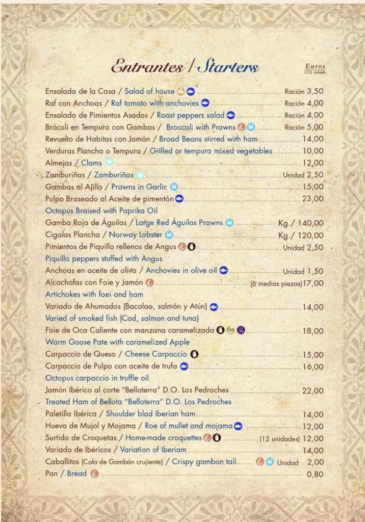 Menu_Restaurante La Veleta_Águilas_immagine_1