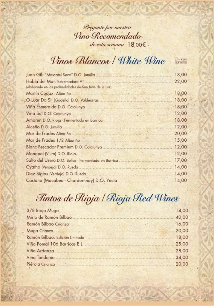 Menu_Restaurante La Veleta_Águilas_immagine_2
