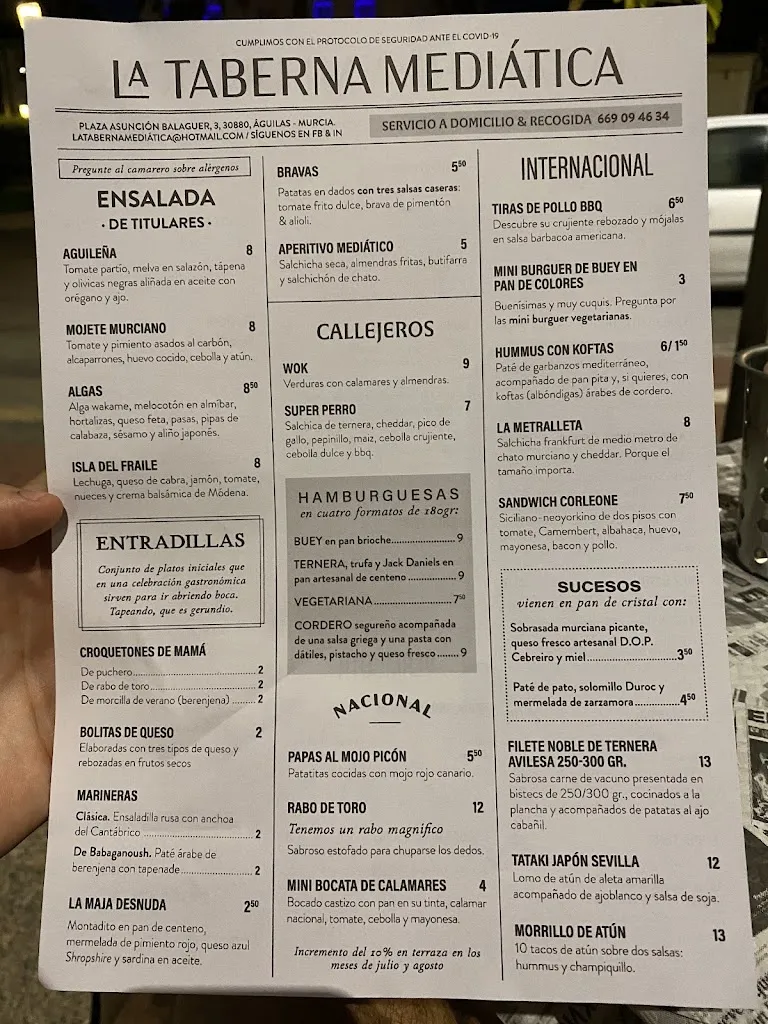 Menu_La Taberna Mediática_Águilas_image_4