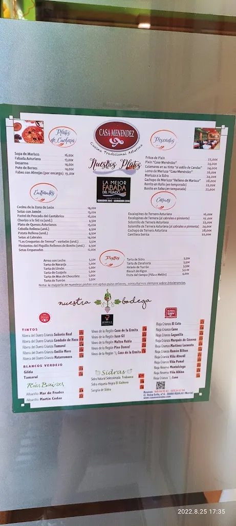 Menü_Casa Menéndez_Águilas_Bild_1
