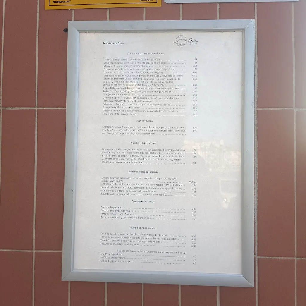 Menu_GALÚA / Restaurantes en Aguilas_Águilas_image_1