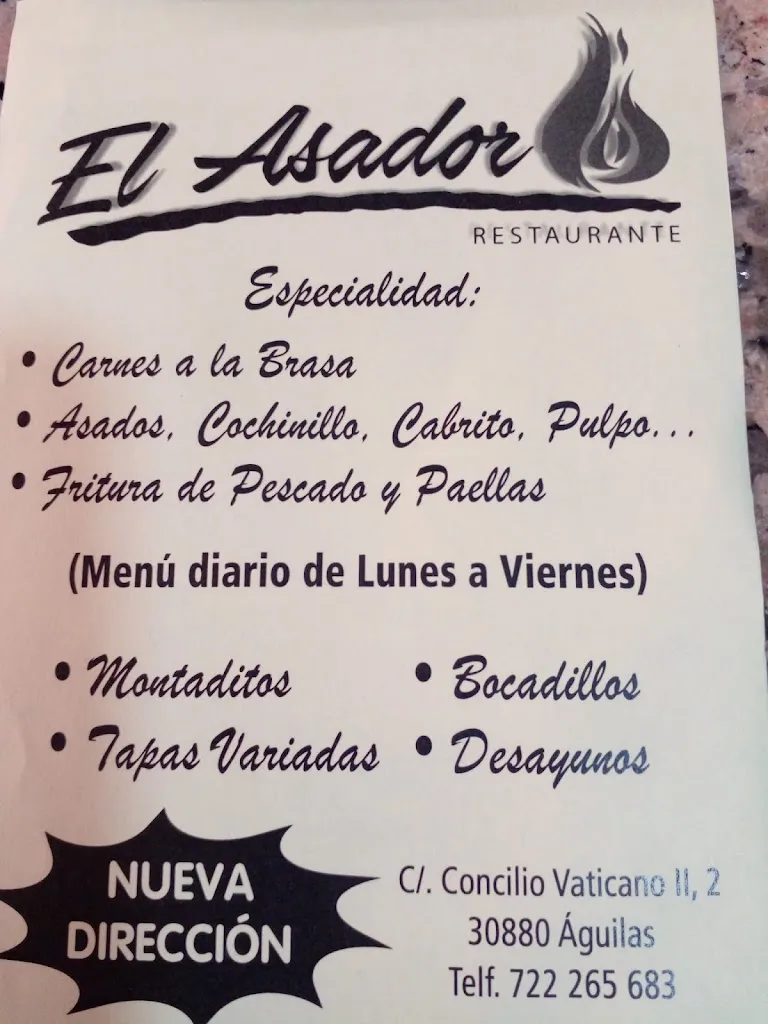 Menu_Restaurante El Asador_Águilas_immagine_1