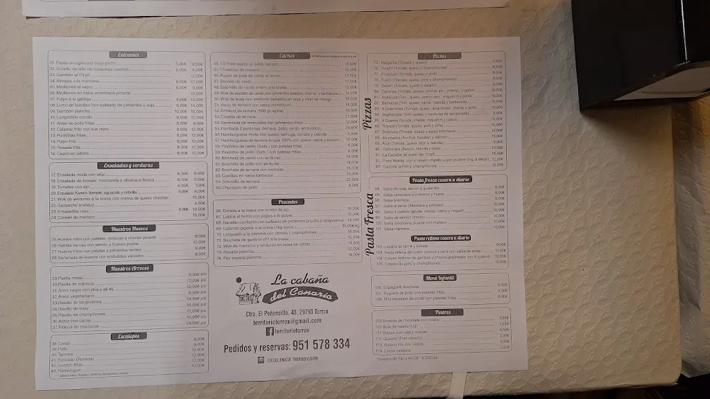 Menu_La Cabaña Del Canario_Torrox_image_3